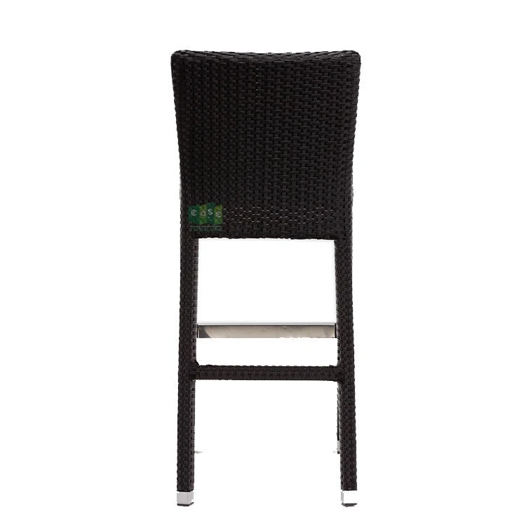 Aluminum Black Rattan Outdoor Bar Stools factory