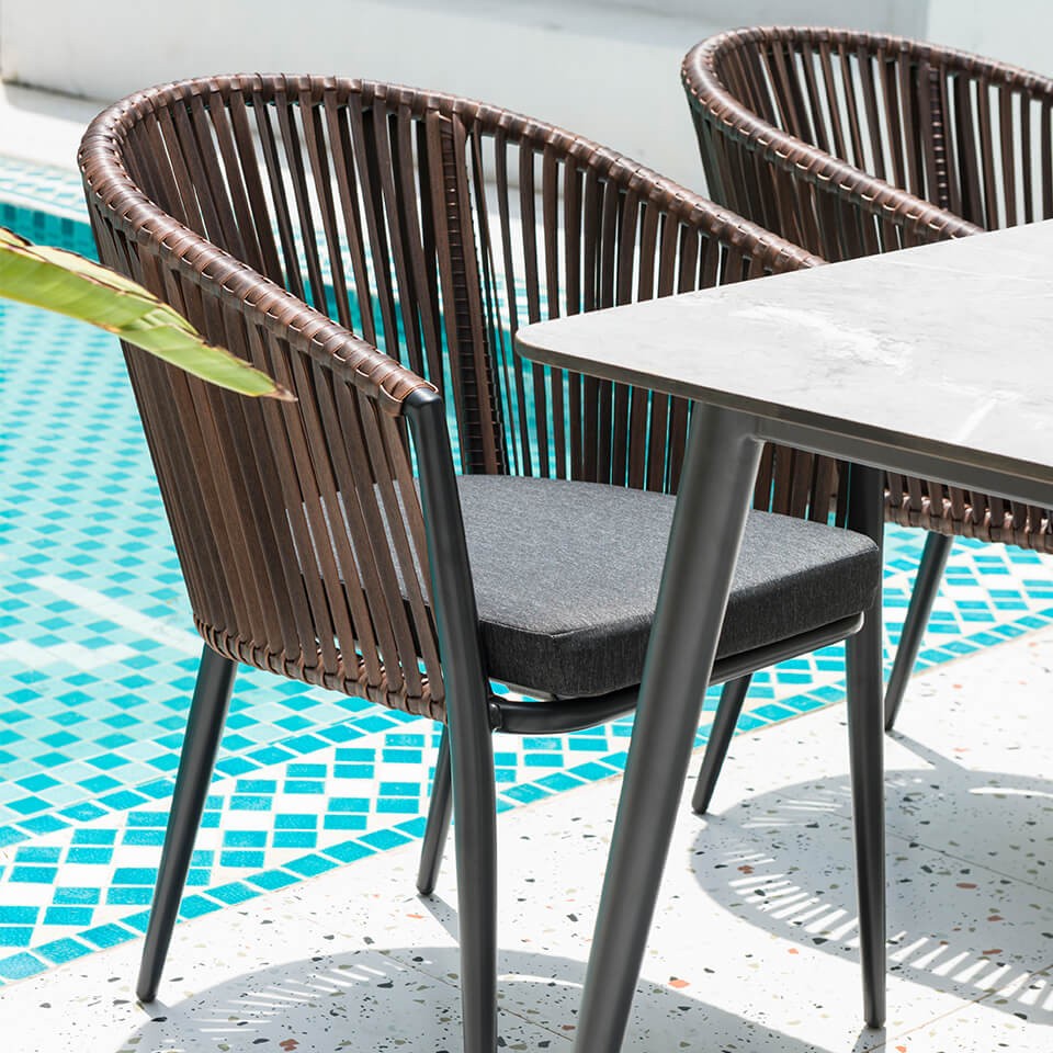 PE Rope Garden Dining Chairs Outdoor Chairs best